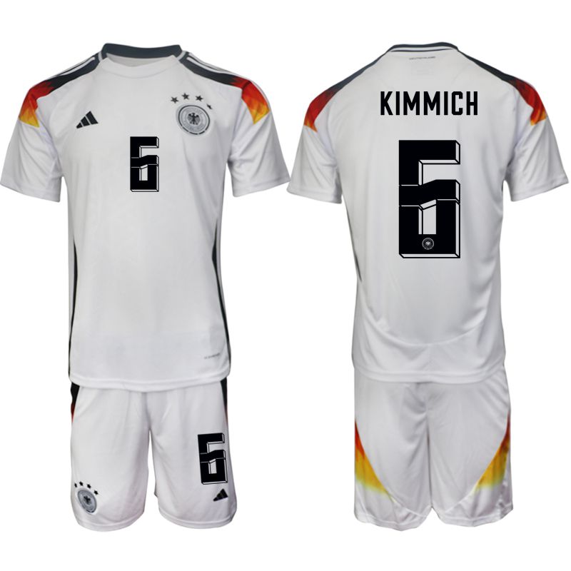 Men 2024-2025 Season Germany home white 6 Soccer Jersey